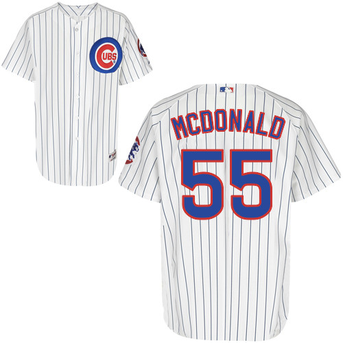 James McDonald #55 MLB Jersey-Chicago Cubs Men's Authentic Home White Cool Base Baseball Jersey